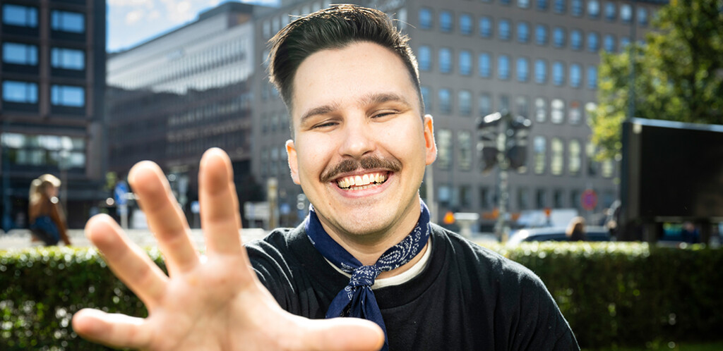 Music business -koulutusohjelman opiskelija Aku Tervakangas